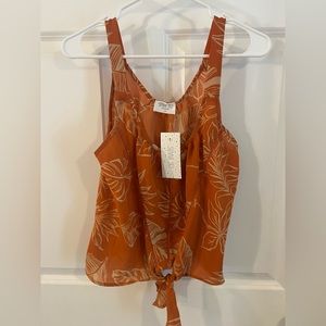 NWT medium Sienna sky orange tank top